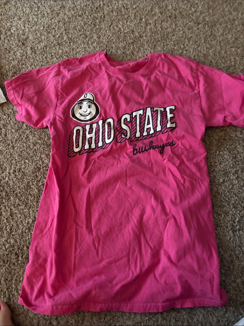 Buckeyes Women's Short Sleeve Pink Graphic Tee